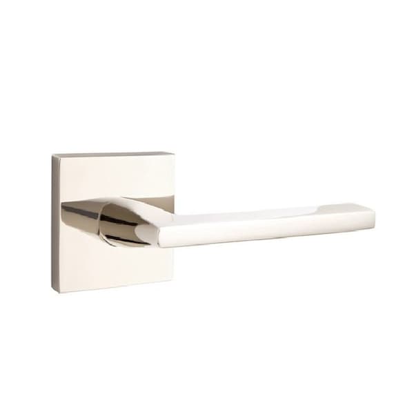 Emtek Helios Lever Right Hand 2-3/8 in Backset Privacy w/Square Rose for 1-1/4 in to 2 in Door 5210HLOUS14RH - main